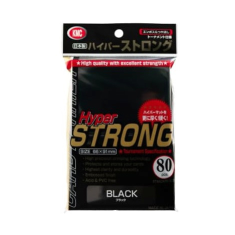 Obaly na karty KMC Standard Sleeves - Hyper Strong Black - 80 ks