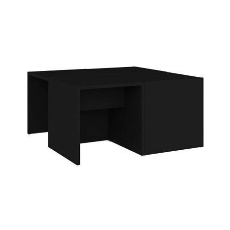 SHUMEE Konferenční stolky 4 ks černé 33 × 33 × 33 cm dřevotříska, 806814