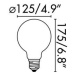 FARO LED žárovka G125 matná E27 6W 2700K