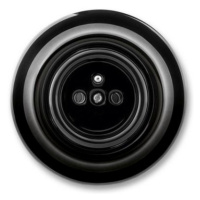 ABB Decento zásuvka černá-porcelán 5519K-C02347 N