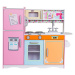 Dřevěná kuchyňka XXXL pro děti růžová lednice +telefon +trouba +piec