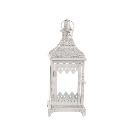 Kovová lucerna Cinti 39 cm, bílá antik Asko