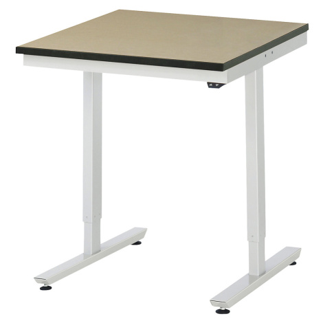 RAU Psací stůl s elektrickým přestavováním výšky, deska z MDF, nosnost 150 kg, š x h 750 x 800 m