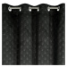 Dekorační vzorovaný velvet závěs s kroužky JULIE černá 140x250 cm (cena za 1 kus) MyBestHome