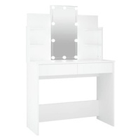 Shumee Toaletní stolek s LED bílý 96 × 40 × 142 cm