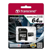 Paměťová karta Trancend MicroSD 64GB, class 10, UHS-1