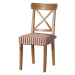 Dekoria Sedák na židli IKEA Ingolf, červeno - bílá - pruhy, židle Inglof, Quadro, 136-17