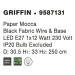 NOVA LUCE závěsné svítidlo GRIFFIN závěsné svítidlo, železo a papír, přírodní barva 1x12W E27 95