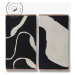 Černobílé ručníky v sadě 2 ks z Bio bavlny 50x90 cm Nova Arte – Mette Ditmer Denmark