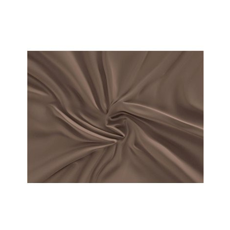 Kvalitex Saténové prostěradlo Luxury Collection 160 × 200 cm tmavě hnědé Výška matrace do 15 cm