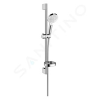 HANSGROHE Crometta Set sprchové hlavice, 2 proudy, mýdlenky, tyče a hadice, bílá/chrom 26553400