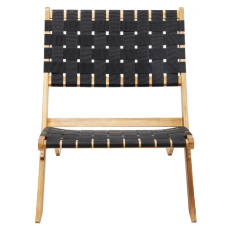 KARE Design Černá skládací židle s výpletem Ipanema