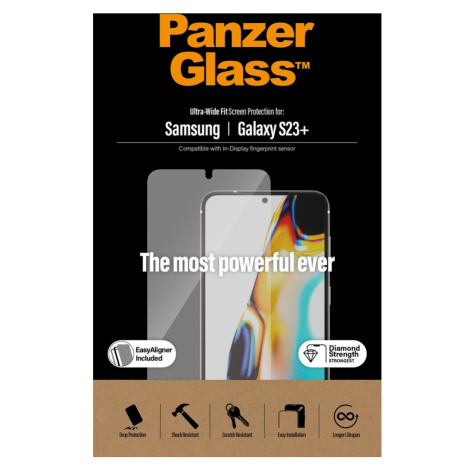 PanzerGlass™ Ultra-Wide Fit Samsung Galaxy S23+/S22+ s funkčním otiskem prstů a instalačním ráme