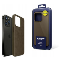 Hnědé stylové pouzdro na zadní stranu iPhonu 15 Pro 3mk Hardy MagFabric Case