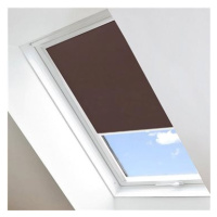 FOA Roleta Látková na střešní okna, čokoládová, LE 132, bílý profil, š 61,3 cm, v 94 cm