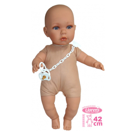 Llorens 424p baby enzo julia - realistická panenka miminko se zvuky a měkkým látkovým tělem - 42