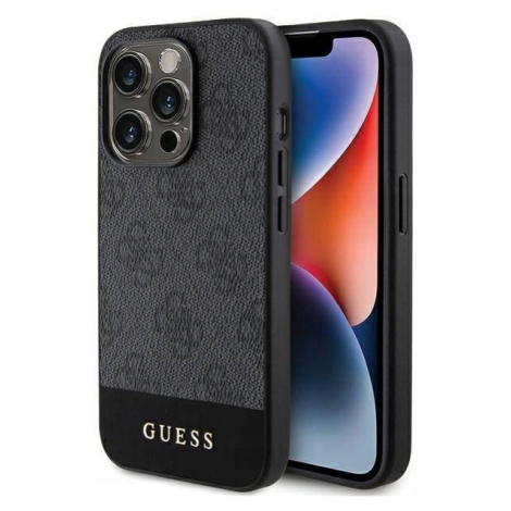 Pouzdro Guess Stripe Collection pro iPhone 15 Pro – šedé