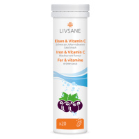 LIVSANE Šumivé tablety Železo + Vitamin C 20ks