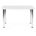 Jídelní stůl MODEX –⁠ 120x68x75, chrom/dřevo, bílá