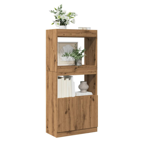 vidaXL Skříň highboard dub artisan 63 x 33 x 140 cm kompozitní dřevo