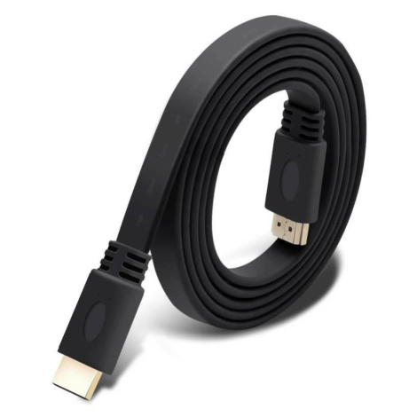 HDB-18M | Plochý kabel HDMI 1.4 | 3D | 1080p FULL HD @ 60 Hz černá Interlook