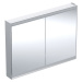 Geberit ONE - Zrcadlová skříňka s LED osvětlením, 1200x900x150 mm, 2 dvířka, hliník 505.815.00.1