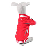 Vsepropejska Springy podzimní bunda pro psa Barva: Červená, Délka zad (cm): 27, Obvod hrudníku: 