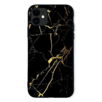 TopQ LUXURY iPhone 11 pevný Marble černo-zlatý 45428