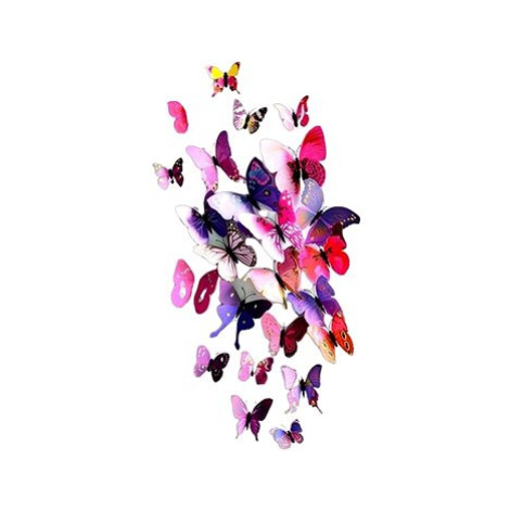 Sada fialových dekoračních motýlů 12ks Takeitshop