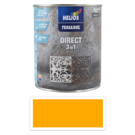 TESSAROL Direct 3in1 - antikorozní barva na kov 0.75 l Žlutá RAL 1003 HELIOS PREISSER