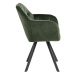 Dkton Designová otočná židle Aletris lesnická zelená