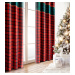 Vánoční dekorační závěs s kroužky CAROL 04 červená 140x250 cm (cena za 1 kus) MyBestHome
