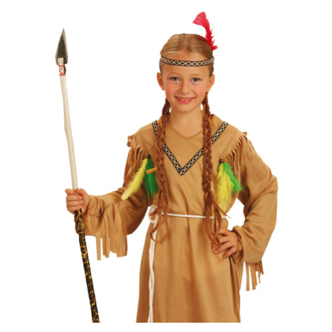 Dětský kostým indiánka s čelenkou a peřím (M)