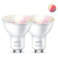 WiZ SET 2x LED žárovka GU10 PAR16 4,9W (50W) 345lm 2700-6500K RGB IP20, stmívatelná