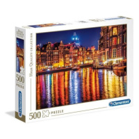 Clementoni Puzzle 500 dílků Amsterdam v noci