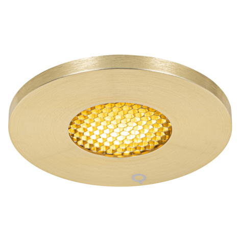 Moderní koupelnové vestavné bodové svítidlo zlaté IP54 - Shed Honey QAZQA