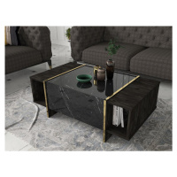 Konferenční stolek VEYRON 37,3x103,8 cm černá/zlatá