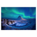 Fotografie Northern lights at Mount Kirkjufell, Iceland, FEBRUARY, 40x26.7 cm
