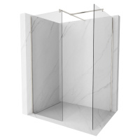 MEXEN/S Kioto Sprchová zástěna WALK-IN 120 x 120 cm, transparent, nikl kartáčovaný 800-120-202-9