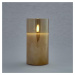 DecoLED LED svíčka ve skle, 7,5 x 10 cm, zlatá