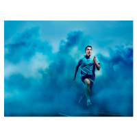 Fotografie athlete running in blue smoke, Henrik Sorensen, 40x30 cm