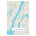 Mapa New York color, 26.7 × 40 cm