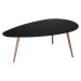 Černý konferenční stolek s nohami z bukového dřeva Furnhouse Fly, 116 x 66 cm