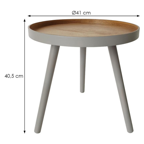 Konferenční stolek Calm šedá/borovice BAUMAX