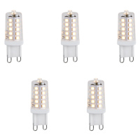 Set van 5 G9 dimbare LED lampen 1.2W 100 lm 2700K