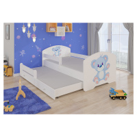 Dětská postel s obrázky - čelo Pepe II bar Rozměr: 160 x 80 cm, Obrázek: Méďa