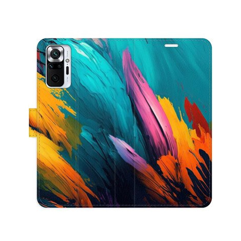 iSaprio flip pouzdro Orange Paint 02 pro Xiaomi Redmi Note 10 Pro