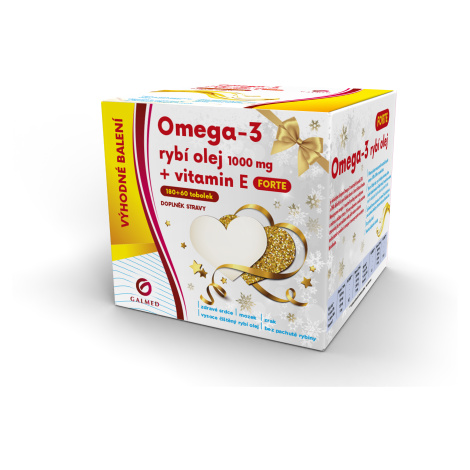 Vánoční Balení GALMED Omega-3 Forte 180+60 tob navíc