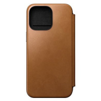 Nomad Modern Leather Folio English Tan iPhone 15 Pro Max