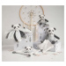 Plyšová panda na mazlení Attrape-Rêves Doudou et Compagnie šedá v dárkovém balení 20 cm od 0 měs